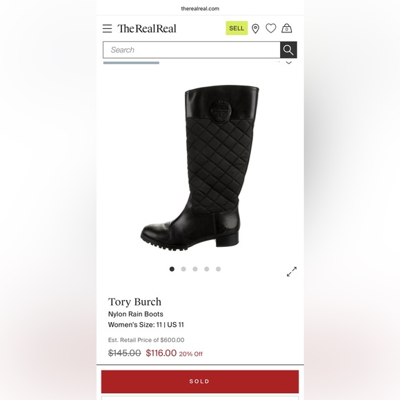 Tory Burch Rowan Quilted Riding Boot - Picture 2 of 9